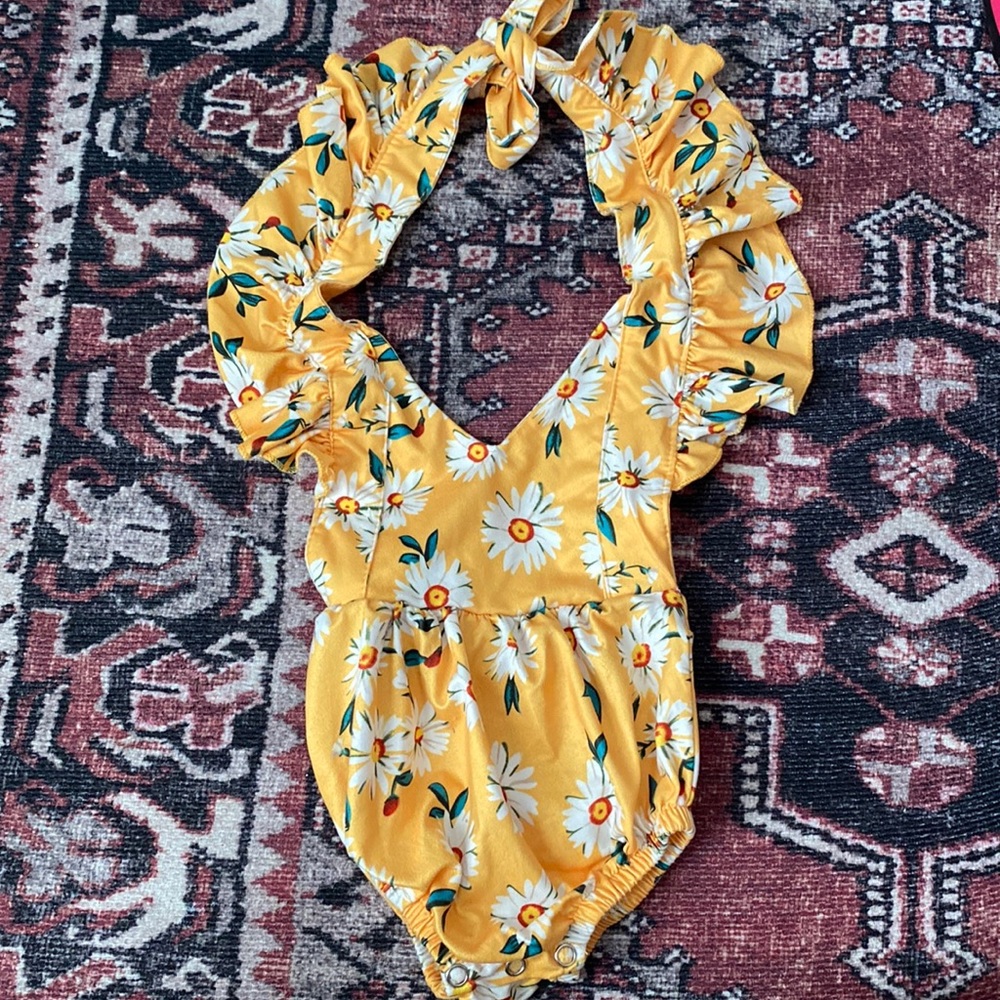 Floral Baby Halter Outfit